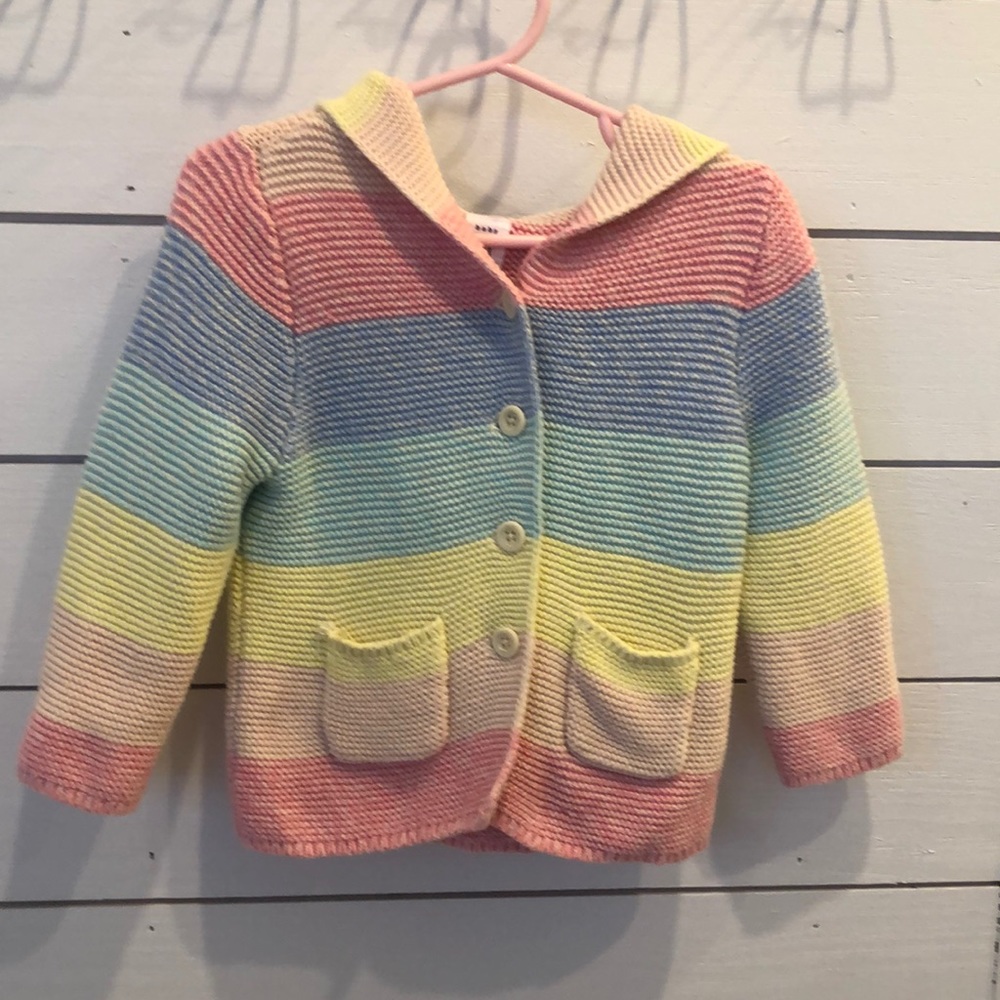 Gap rainbow teddy bear sweater